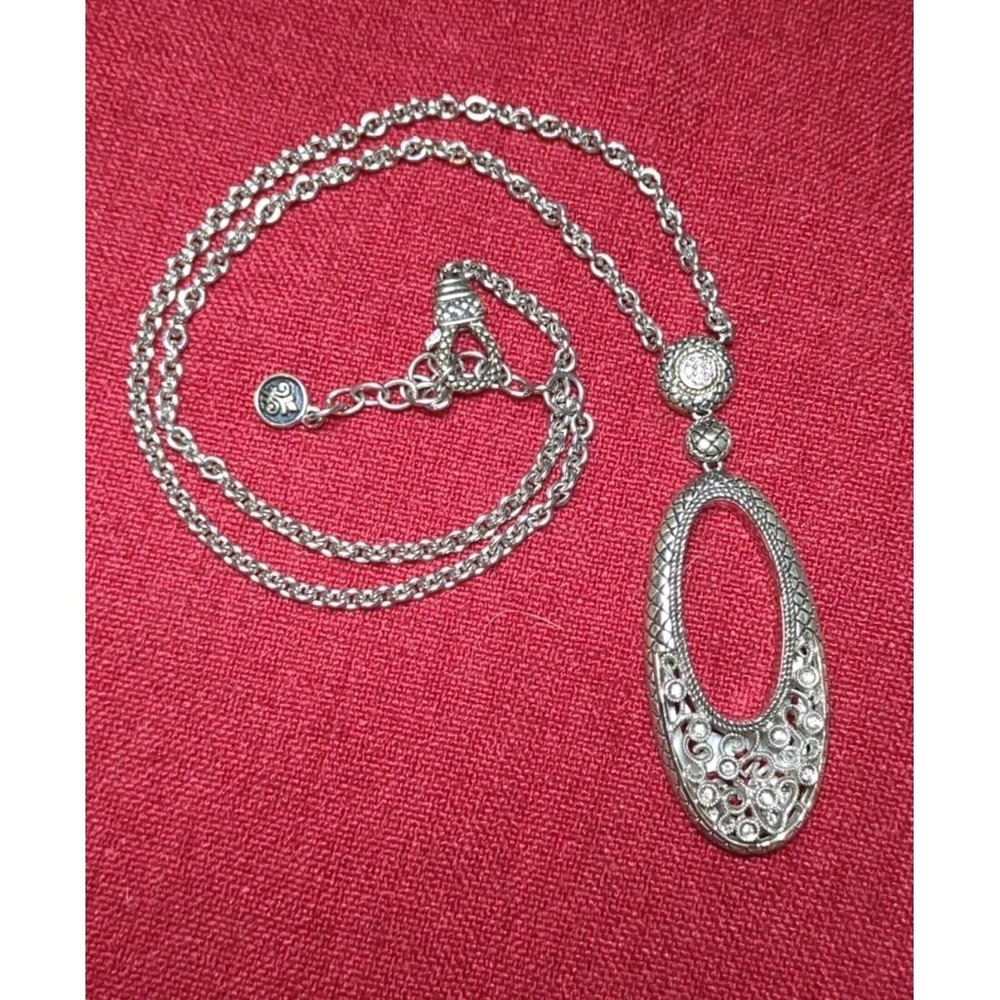 ANDREA CANDELA 18K Diamond Sterling Silver Ornate Filagree Necklace - Picture 7 of 9
